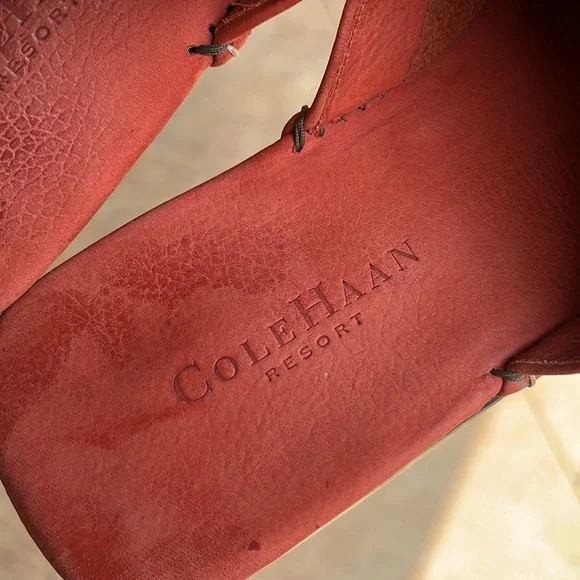 Cole Haan Orange suede mule loafer size 8 1/2 - Picture 10 of 10